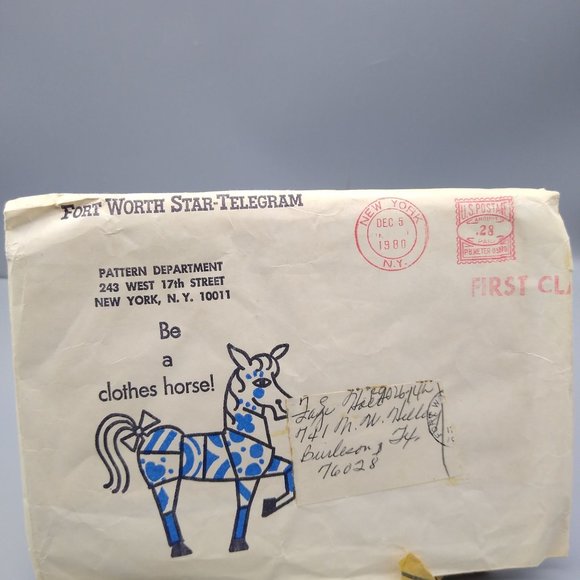 Vintage Sewing PATTERN 9026, Mail Order Belted Shirt Dress Retro 1980 Fort Worth - Picture 2 of 2